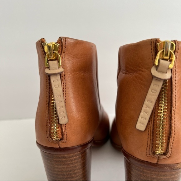 Ted Baker Vaully Tan Leather Bootie size 40 (8.5) - Picture 5 of 11
